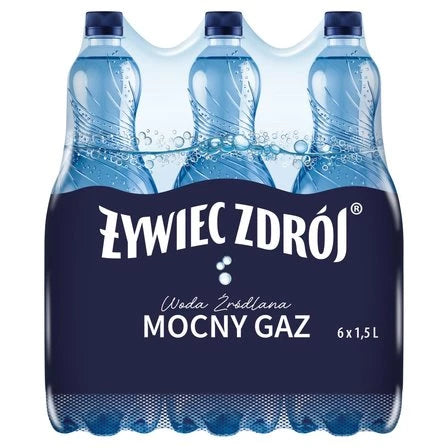 ŻYWIEC ZDRÓJ Mocny Gaz Woda źródlana (6 x 1,5 L) 9 L