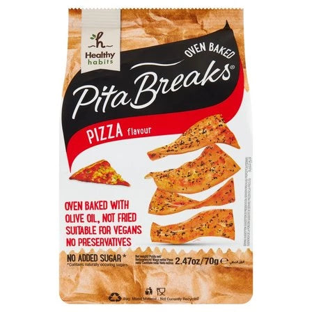 HEALTHY HABITS Pita Breaks Przekąska o smaku pizzy 70 g