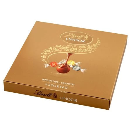 LINDT Lindor Praliny z czekolady mlecznej białej i gorzkiej z nadzieniem 150 g