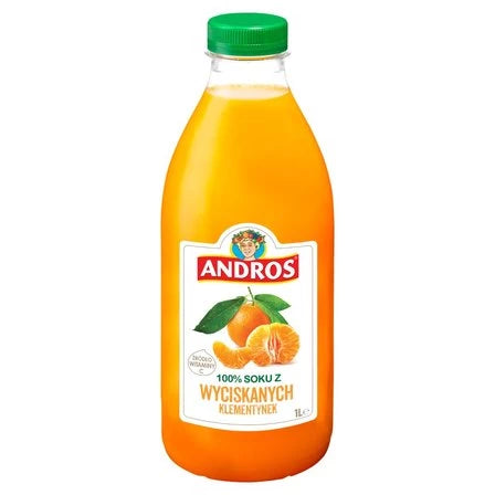 ANDROS 100% soku z wyciskanych klementynek 1 L