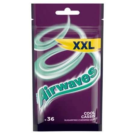 AIRWAVES Cool Cassis XXL Bezcukrowa guma do żucia (36 sztuk) 50 g