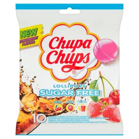 CHUPA CHUPS Lizaki wielosmakowe bez cukru (10 sztuk) 110 g